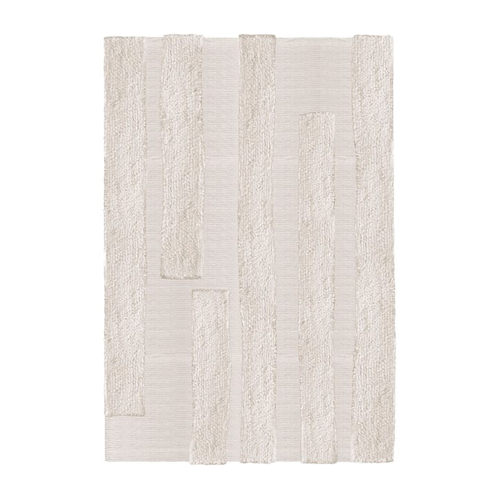 Tapis en laine Punja Bricks - Bone White, 160x230 cm - Layered
