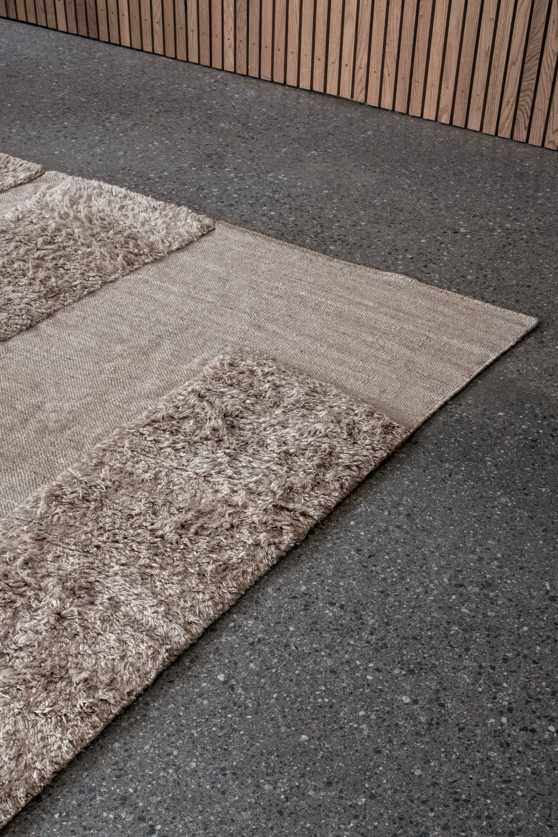 Tapis en laine Punja Bricks, Sand Melange, 160x230 cm Layered