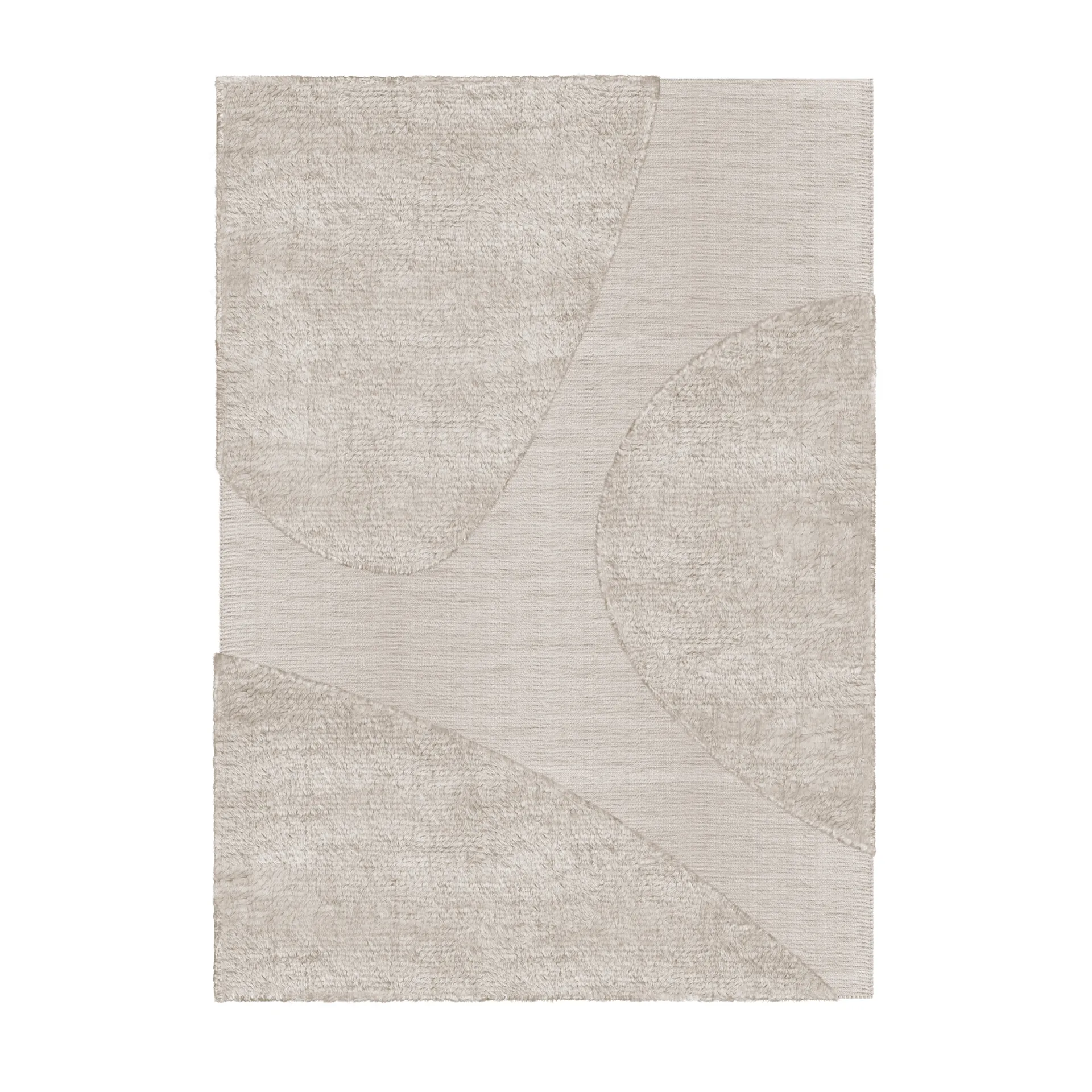 Tapis en laine Punja plasma 160x230 cm, Sable melange Layered