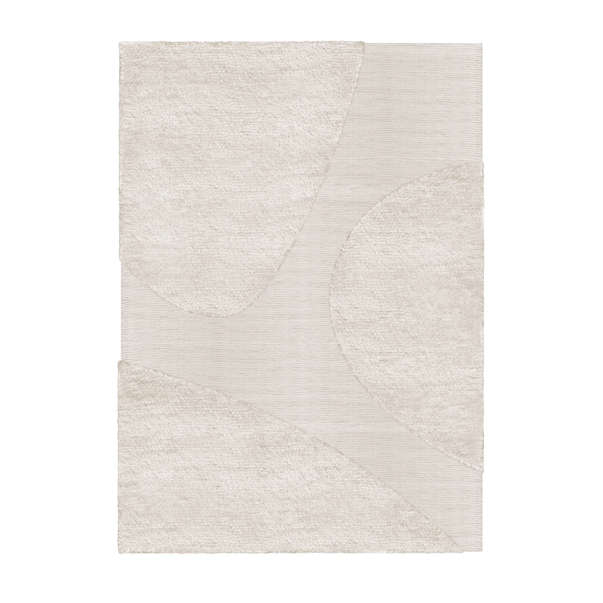 Tapis en laine Punja plasma 250x350 cm, Off White Layered