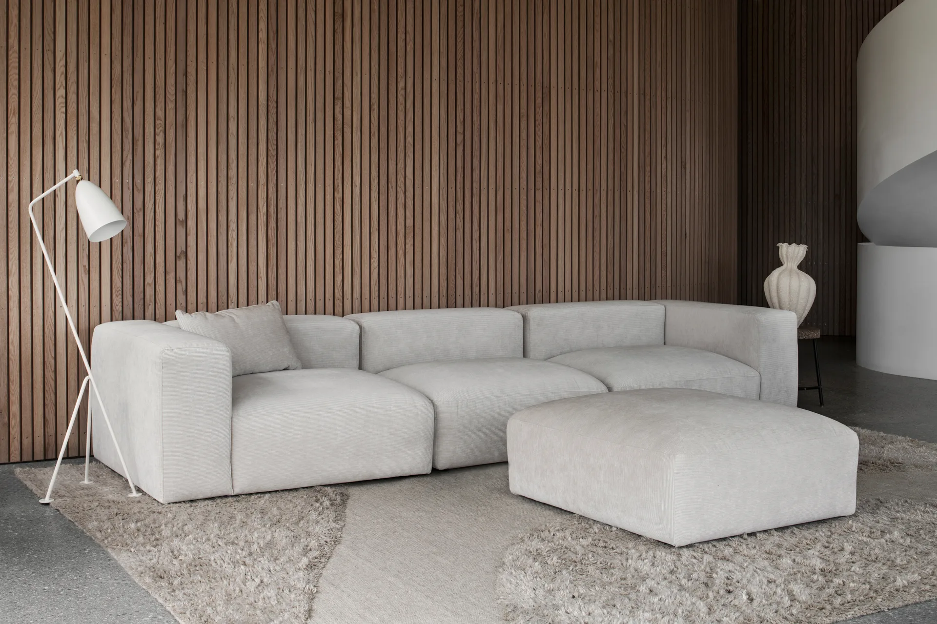 Tapis en laine Punja plasma 250x350 cm, Sable melange Layered