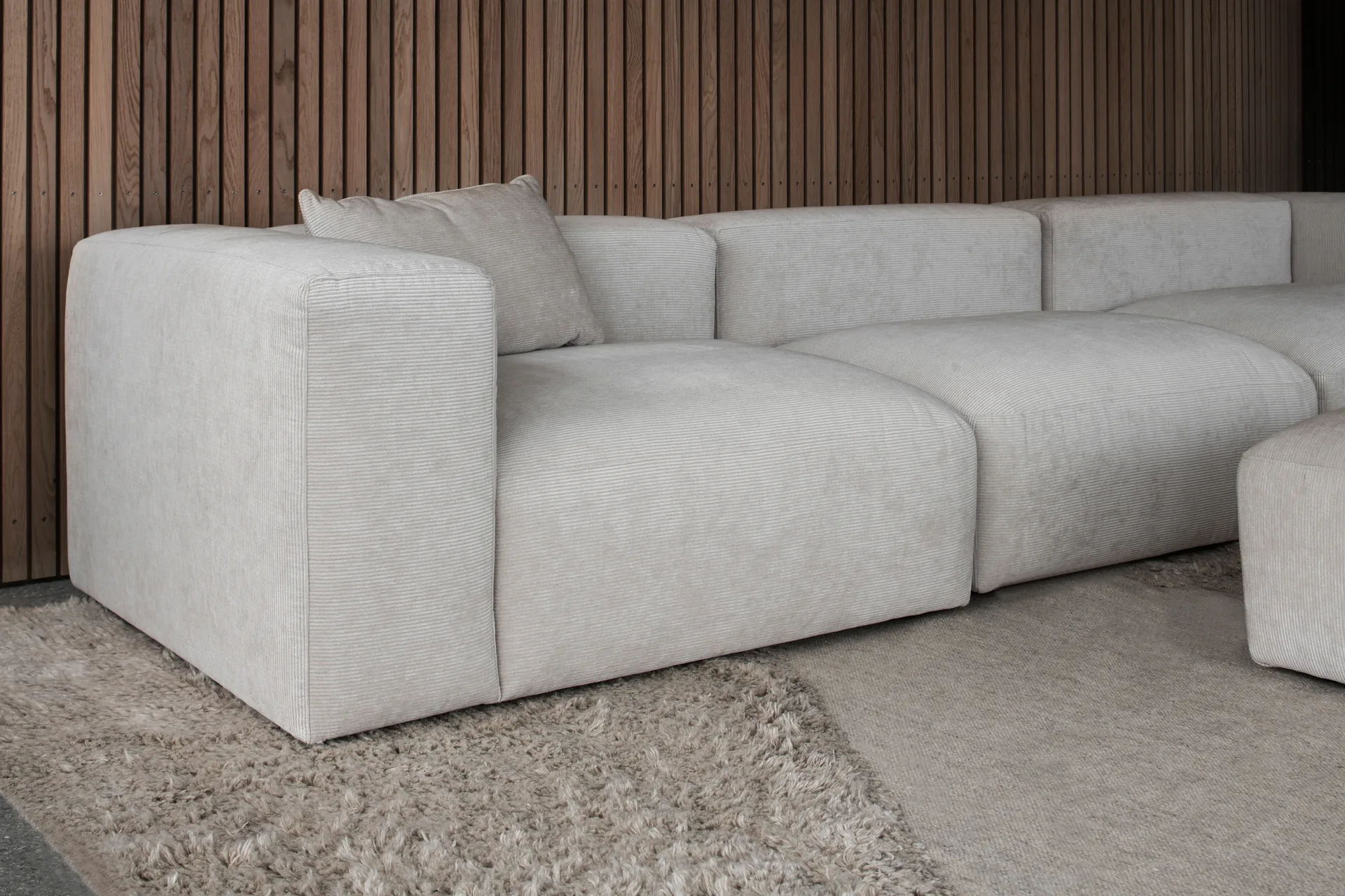 Tapis en laine Punja plasma 250x350 cm, Sable melange Layered