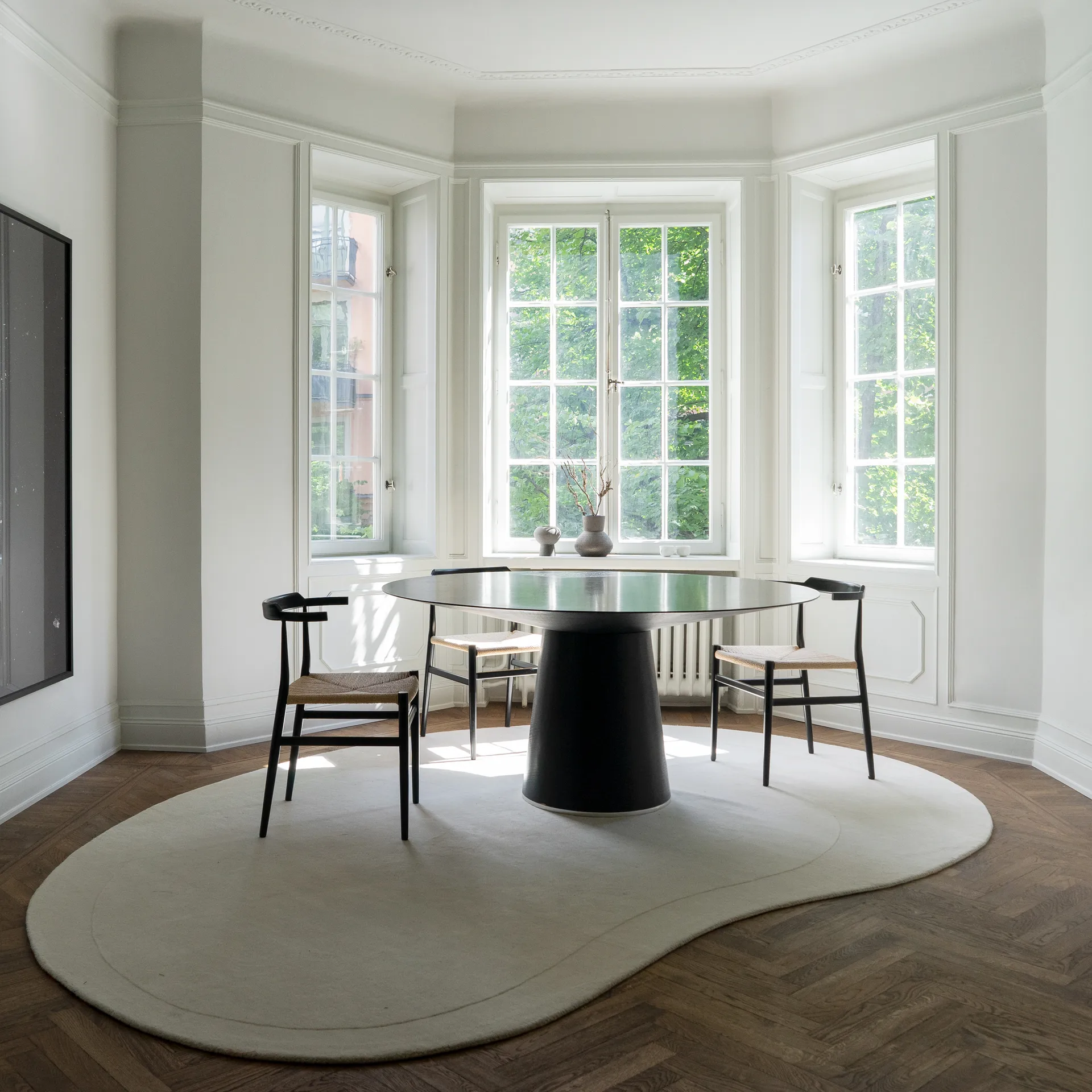 Tapis en laine Residue 180x270 cm, Bone White Layered