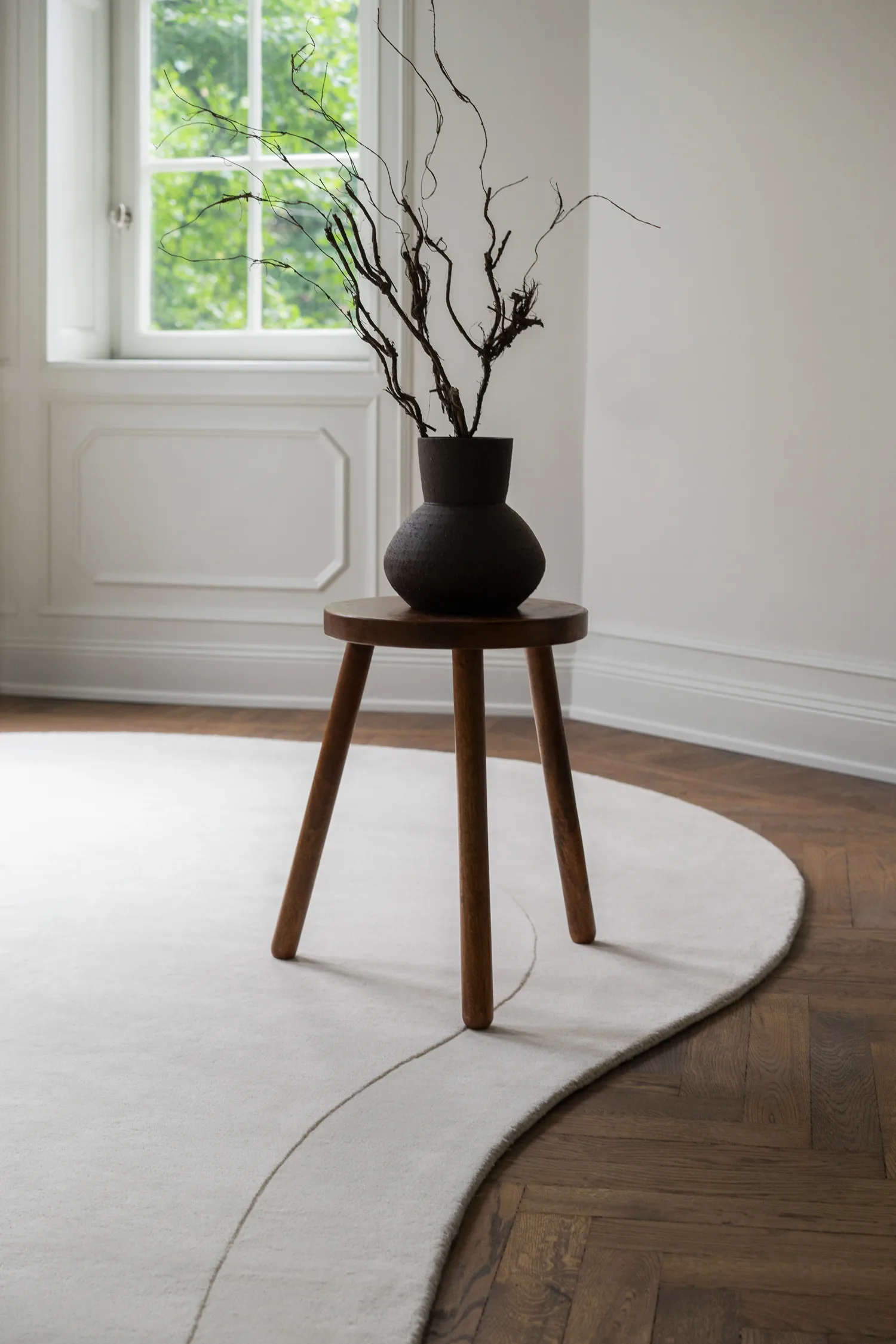 Tapis en laine Residue 235x350 cm, Bone White Layered