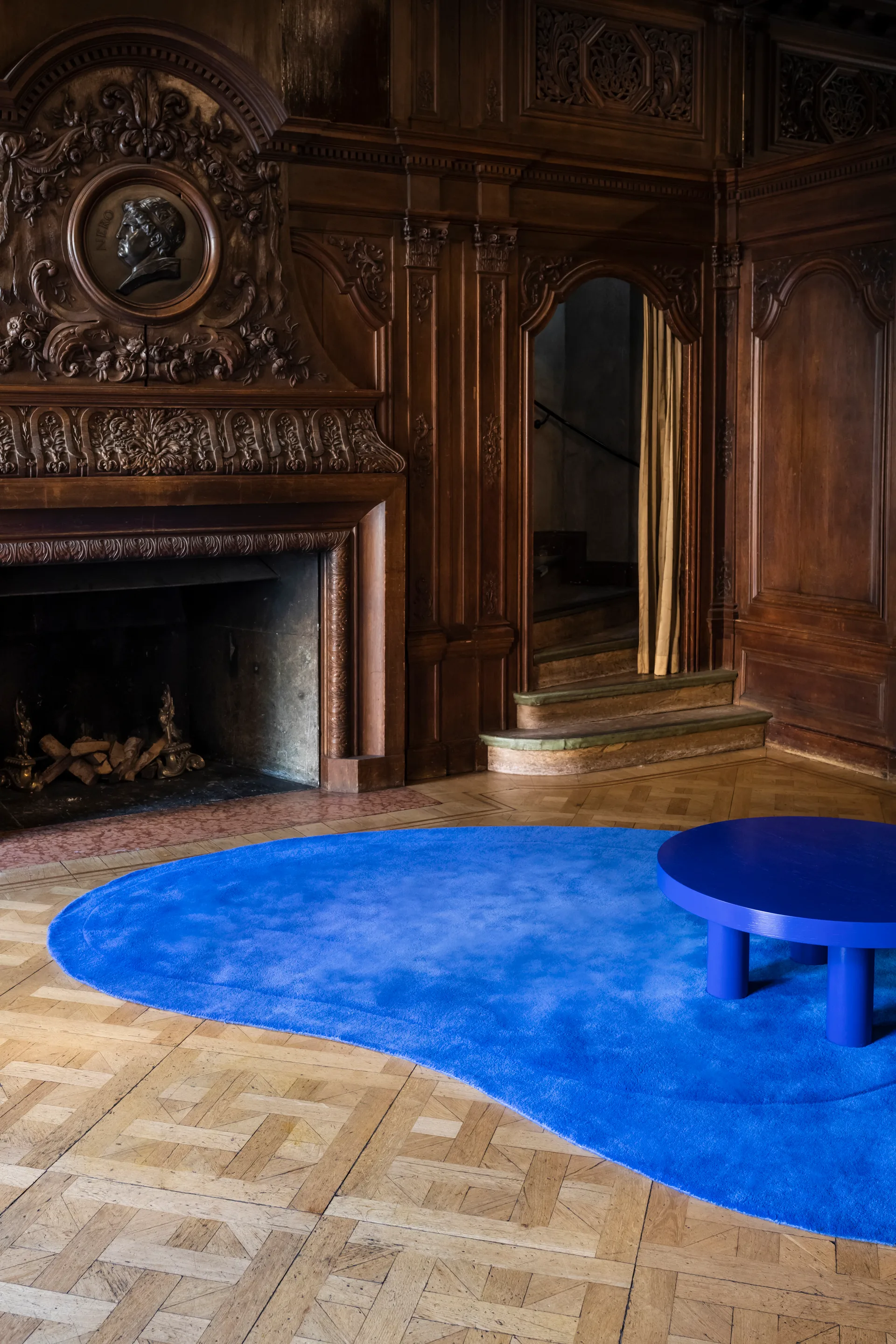 Tapis en laine Residue, Cobalt, 180x270 cm Layered