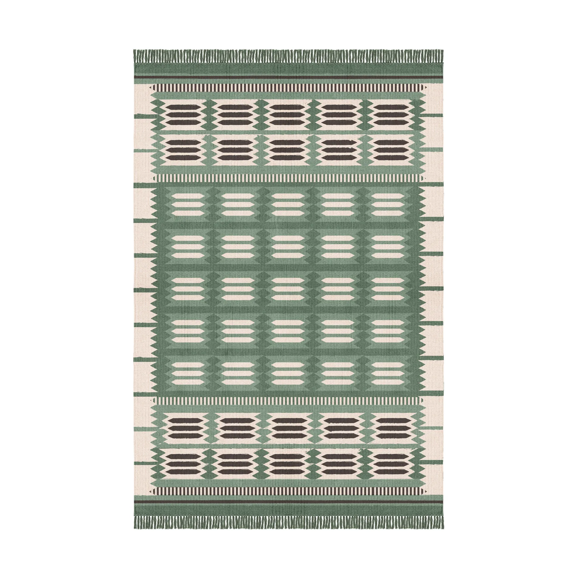 Tapis en laine Röllakan Hilma, Fern, 180x270 cm Layered