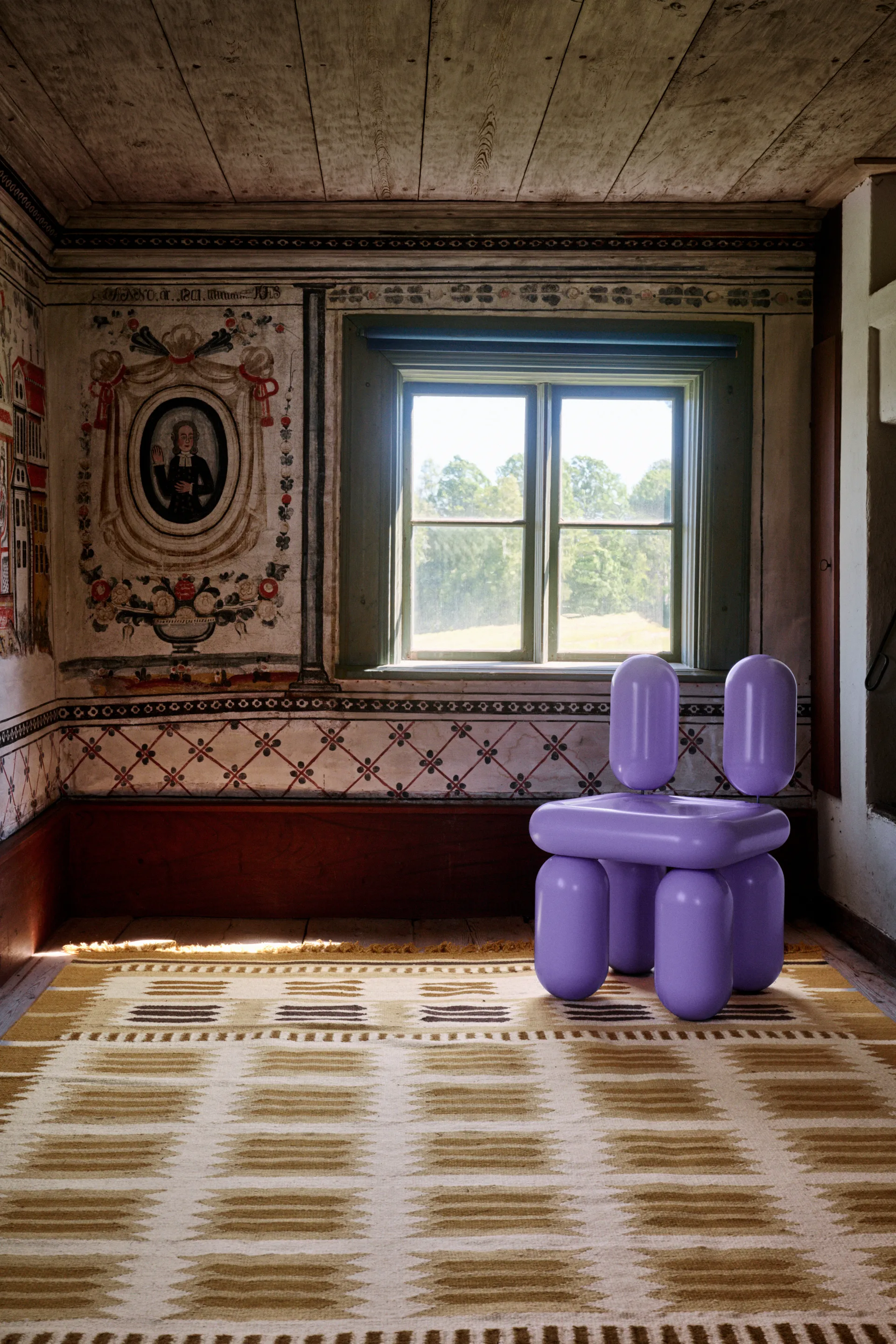 Tapis en laine Röllakan Hilma, Marigold, 180x270 cm Layered