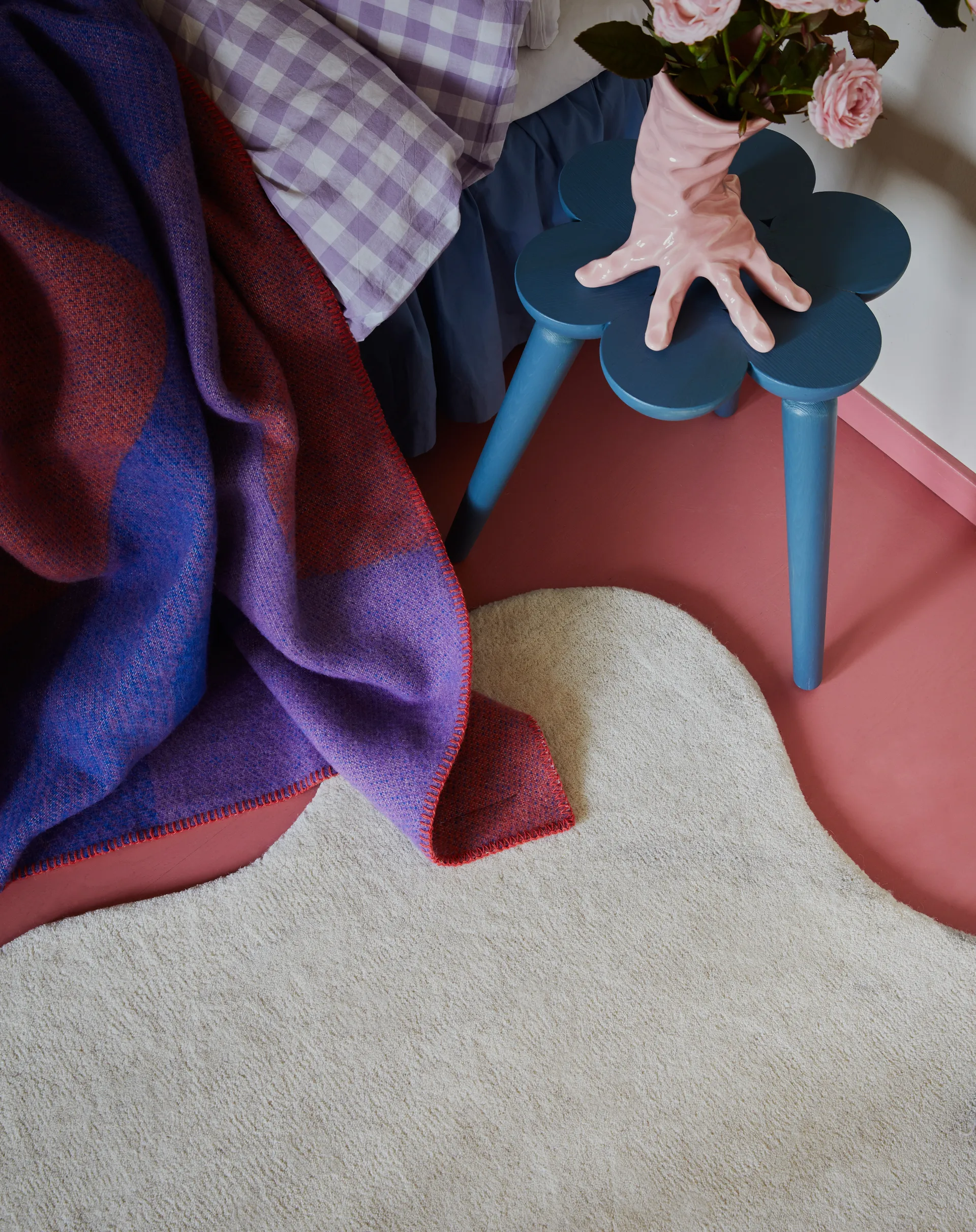 Tapis en laine Scallop 180x270 cm, Bone white Layered