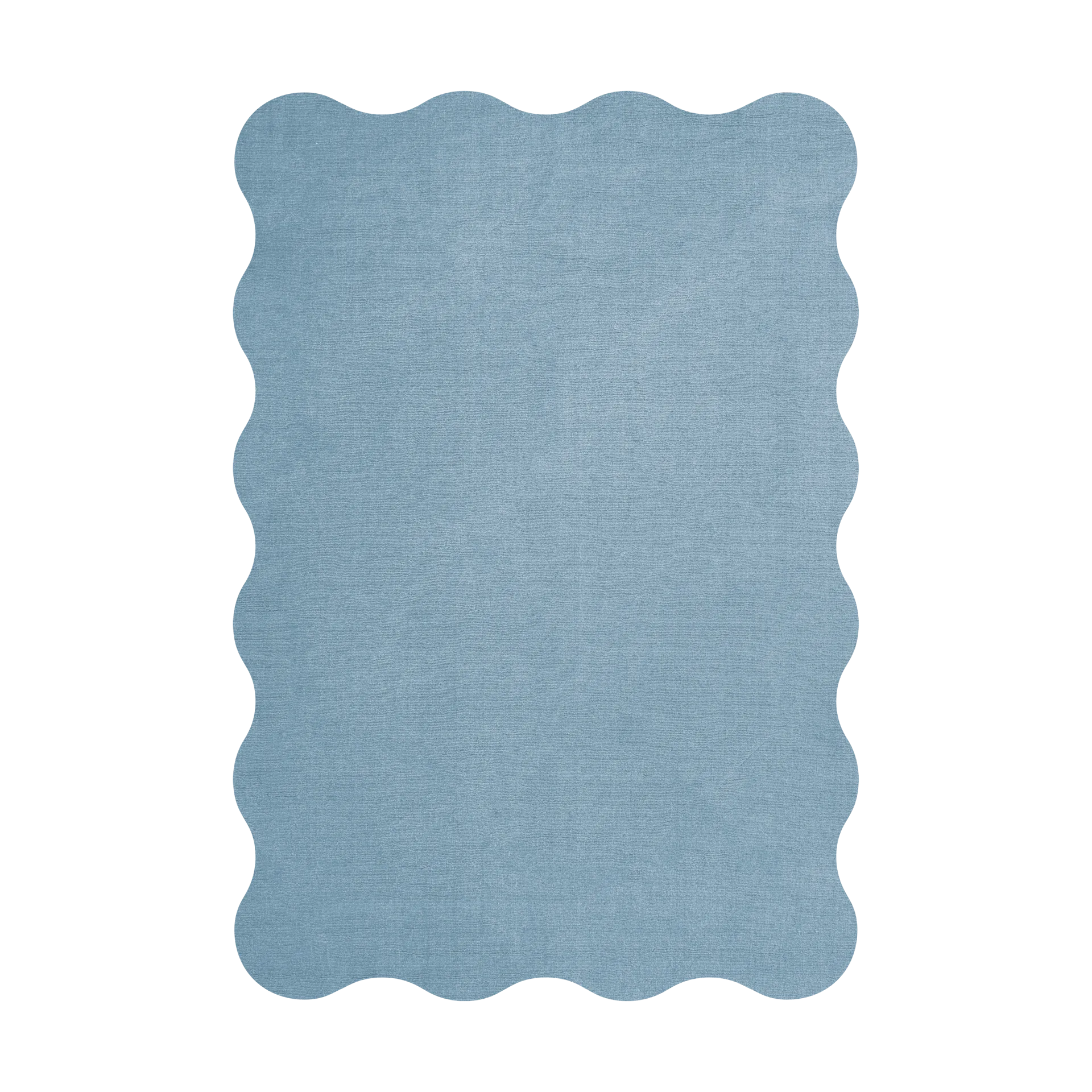 Tapis en laine Scallop 250x350 cm, Soft blue Layered