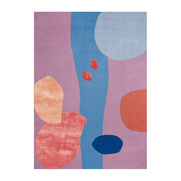 Tapis en laine Secret Garden - Pink, blue, 160x230 cm - Layered