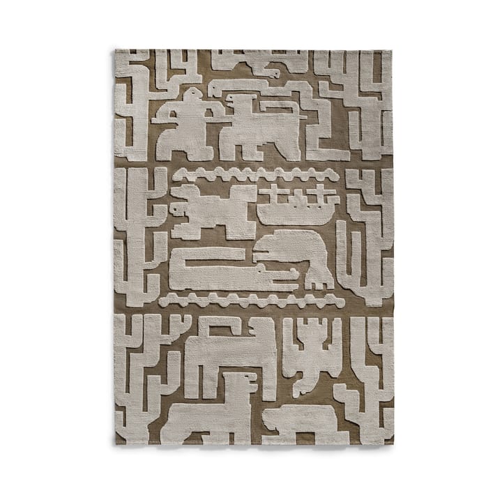 Tapis en laine Stig Lindberg Gunnel, Walnut brown, 180x270 cm Layered