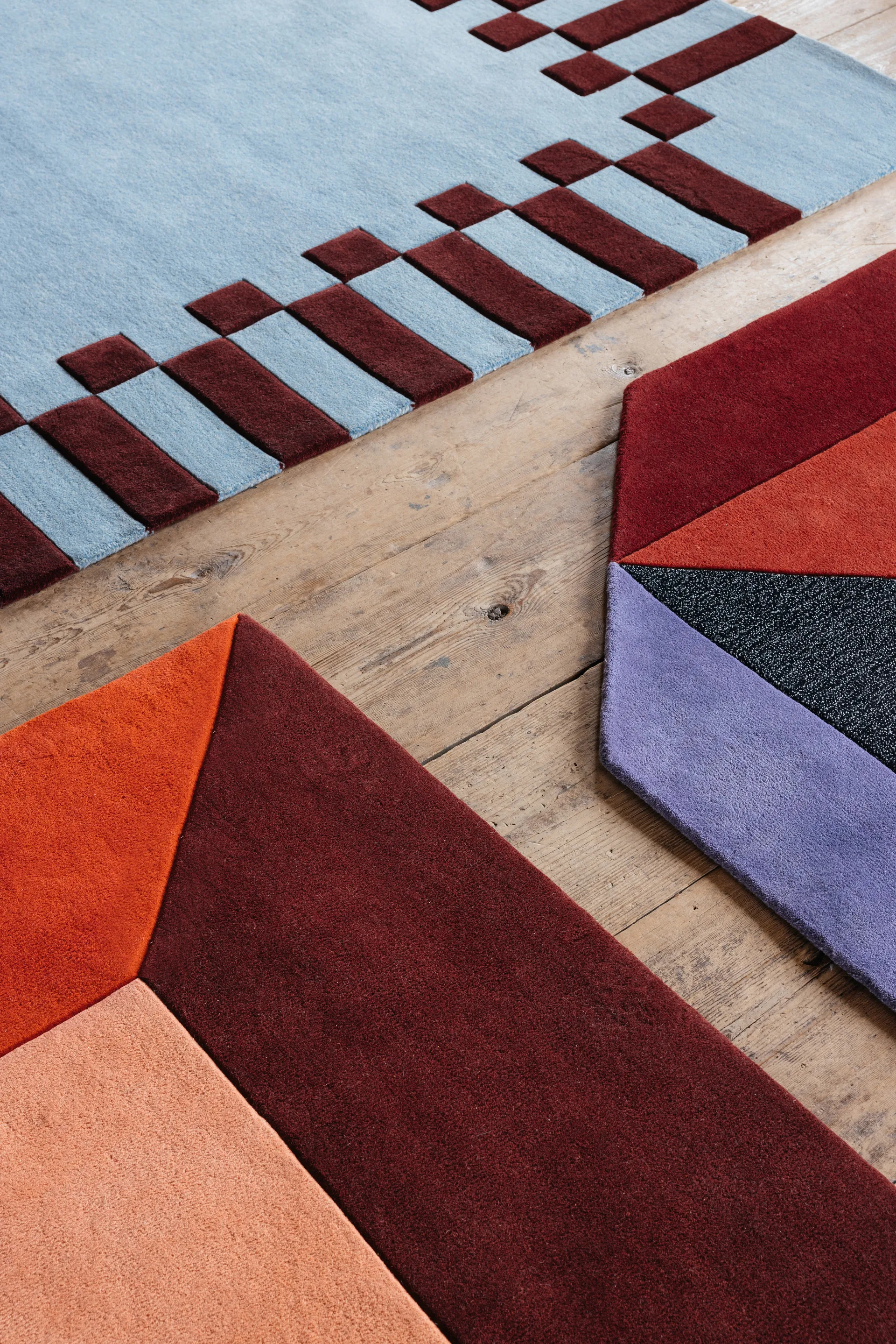 Tapis en laine Teklan Box, Corals, 180x270 cm Layered