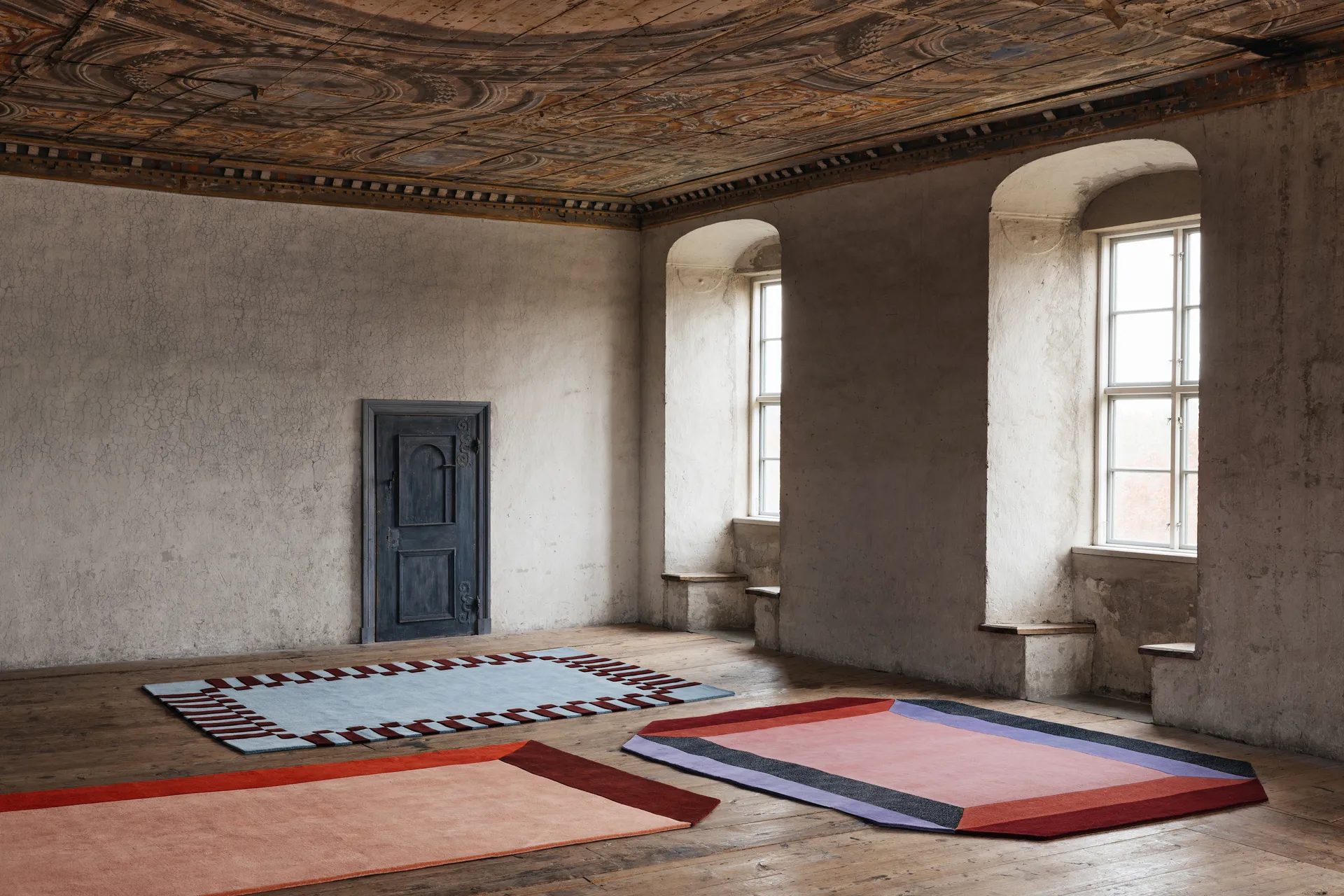 Tapis en laine Teklan Box, Corals, 180x270 cm Layered