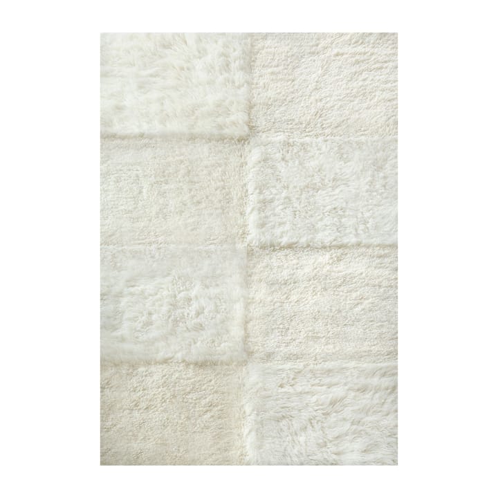 Tapis poils hauts Shaggy Checked, Bone White, 180x270 cm Layered