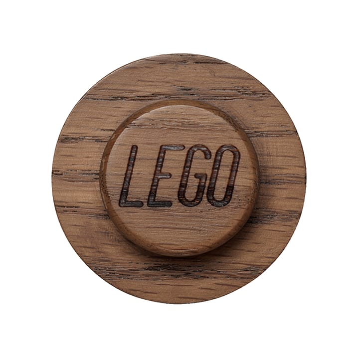 Ensemble de cintres muraux LEGO en bois, Chêne teinté foncé Lego
