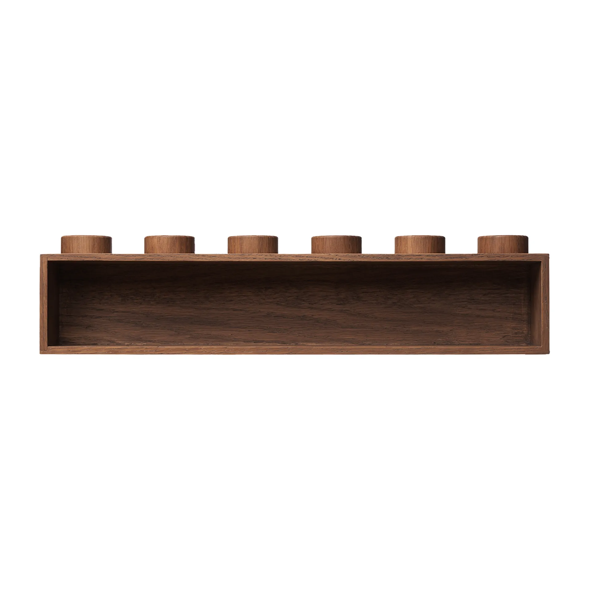 Étagère LEGO en bois, Chêne teinté foncé Lego
