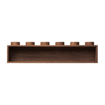 Étagère LEGO en bois - Chêne teinté foncé - Lego