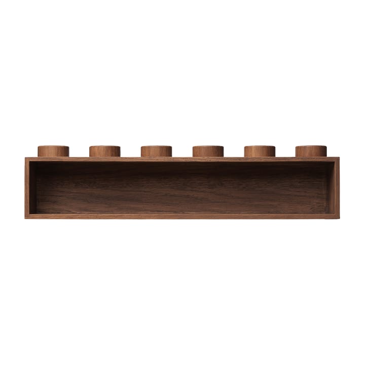 Étagère LEGO en bois, Chêne teinté foncé Lego
