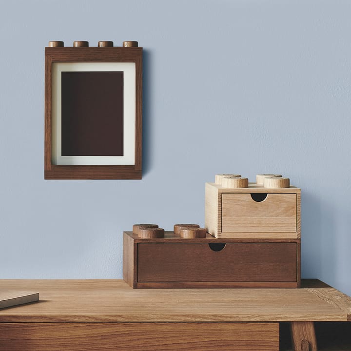 Tiroir de bureau LEGO 4 en bois, Chêne savonné Lego