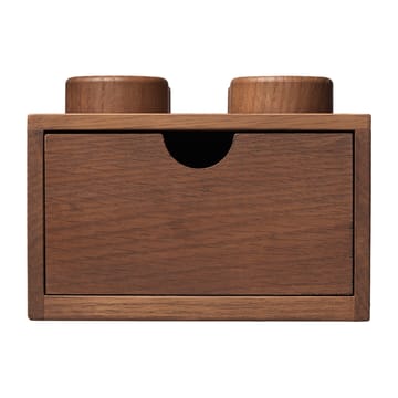 Tiroir de bureau LEGO 4 en bois - Chêne teinté foncé - Lego