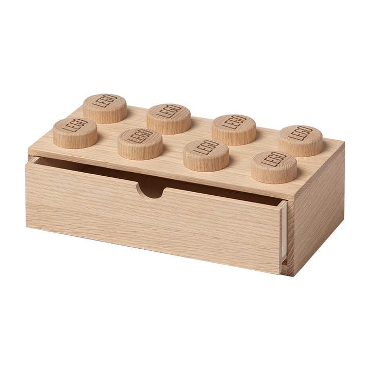 Tiroir de bureau LEGO 8 en bois, Chêne savonné Lego