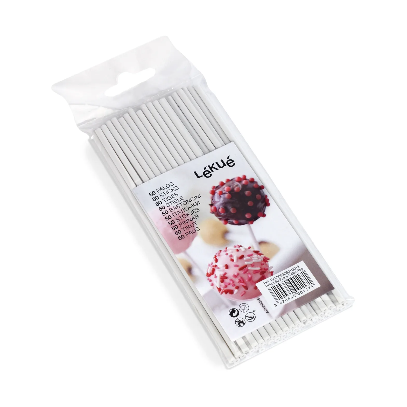 Bâtons pour cake pops Lékué lot de 50, Blanc Lékué