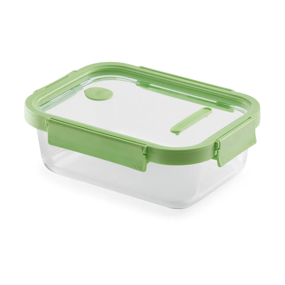 Boîte à lunch rectangulaire en verre Lékué 1,52 L, Vert Lékué