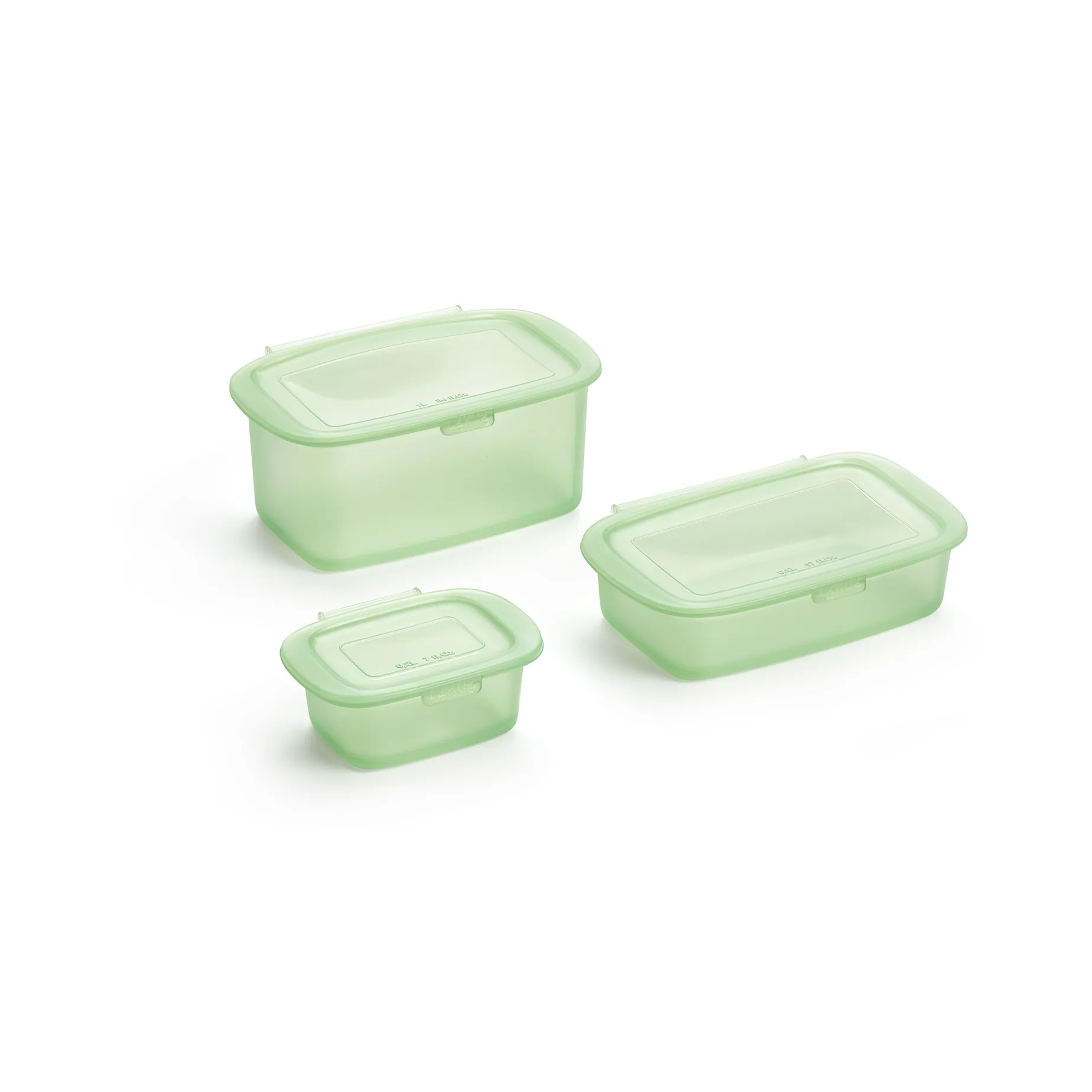 Boîte en silicone Lékué 3 pièces, Vert Lékué