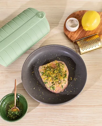 Cuiseur vapeur Lékué - Vert, avec plateau, lot de 2 - Lékué