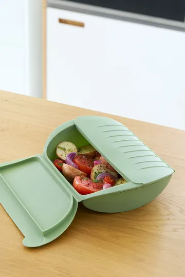 Cuiseur vapeur Lékué - Vert, avec plateau, lot de 4 - Lékué