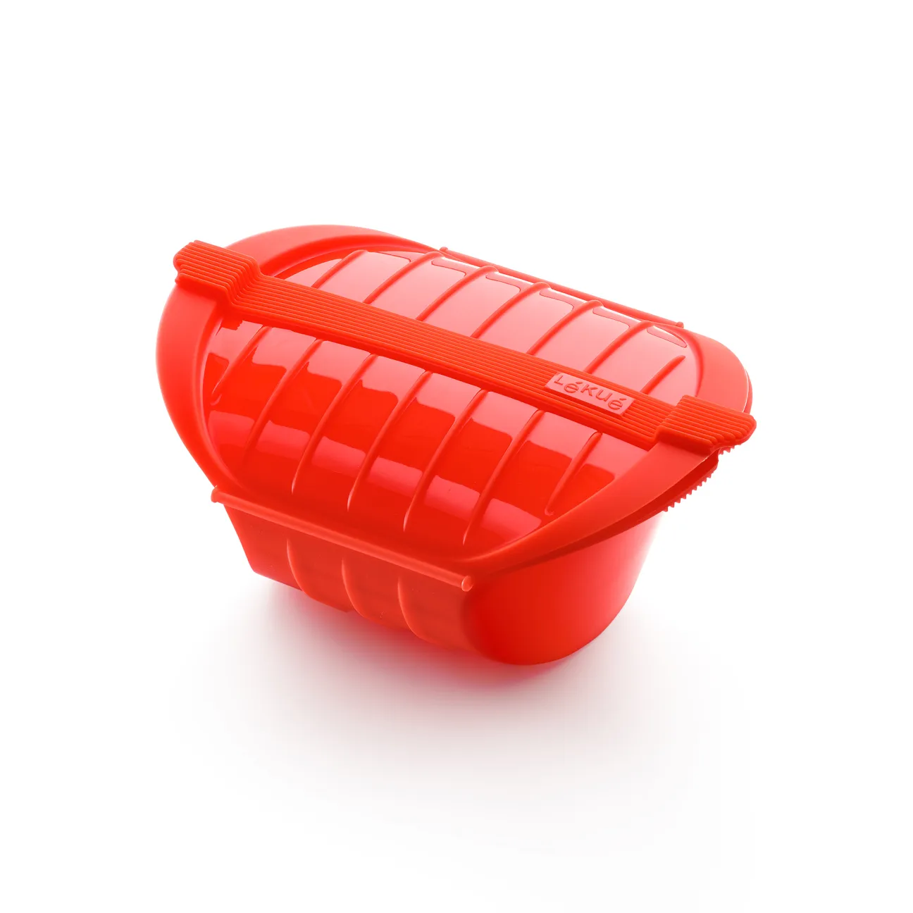 Cuiseur vapeur profond micro-ondes Lékué 3-4 portions, Rouge Lékué