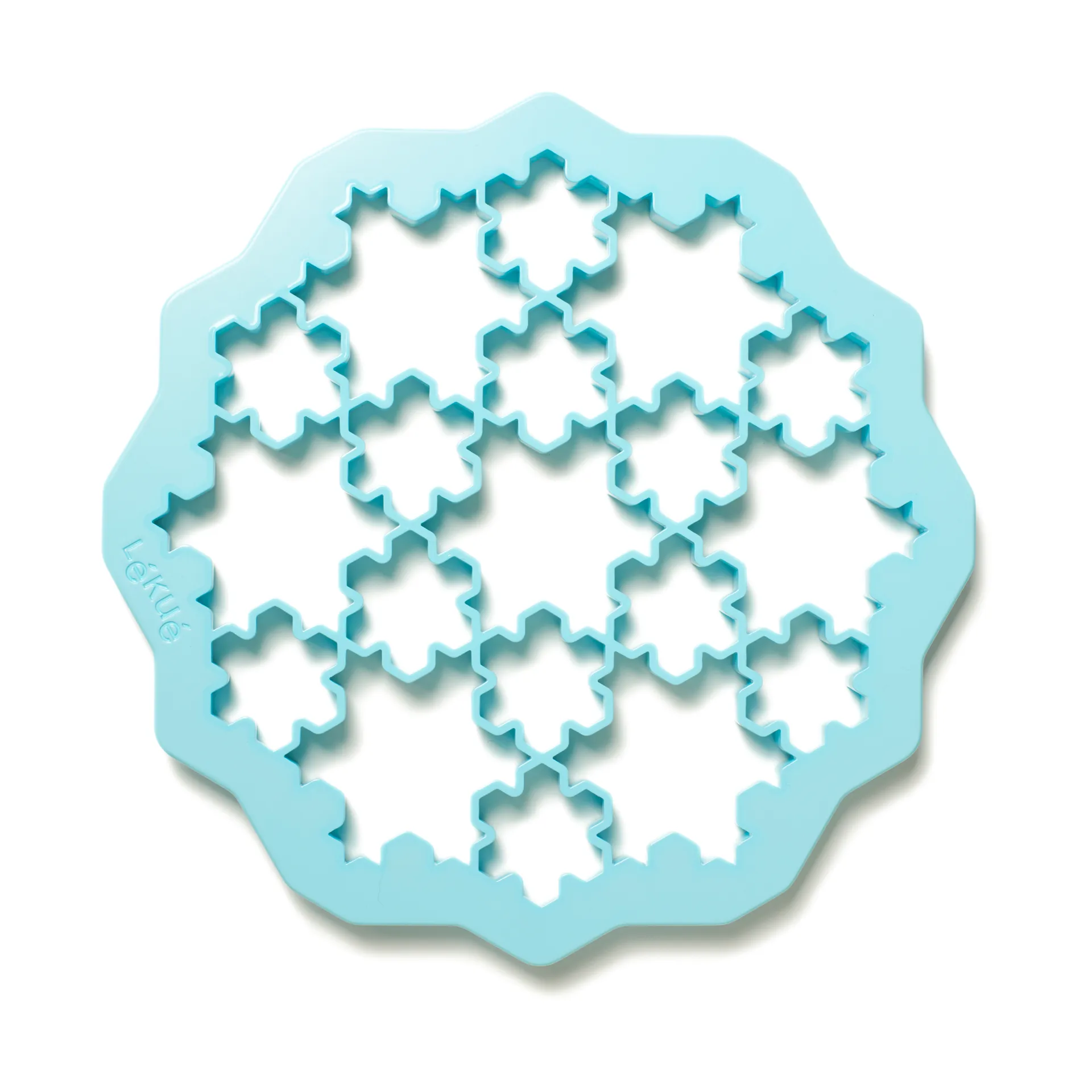 Emporte-pièce puzzle flocon de neige Lékué 23,5x23,5 cm, Bleu Lékué