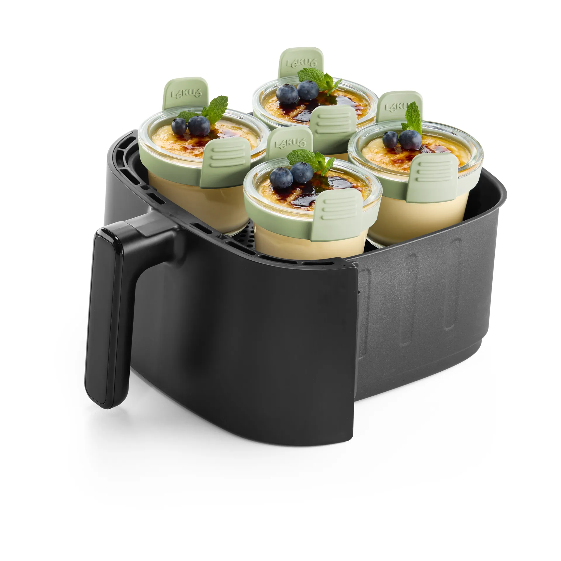 Lékué Air fryer gobelet en verre mini 4-pack, Transparent Lékué