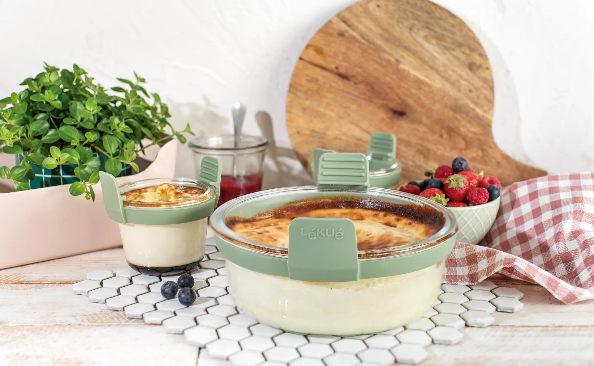 Lékué Air fryer gobelet en verre mini 4-pack, Transparent Lékué