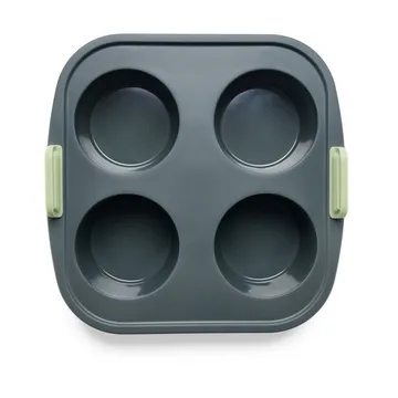 Lékué moule à muffins pour air fryer, 4 pcs - Grey - Lékué