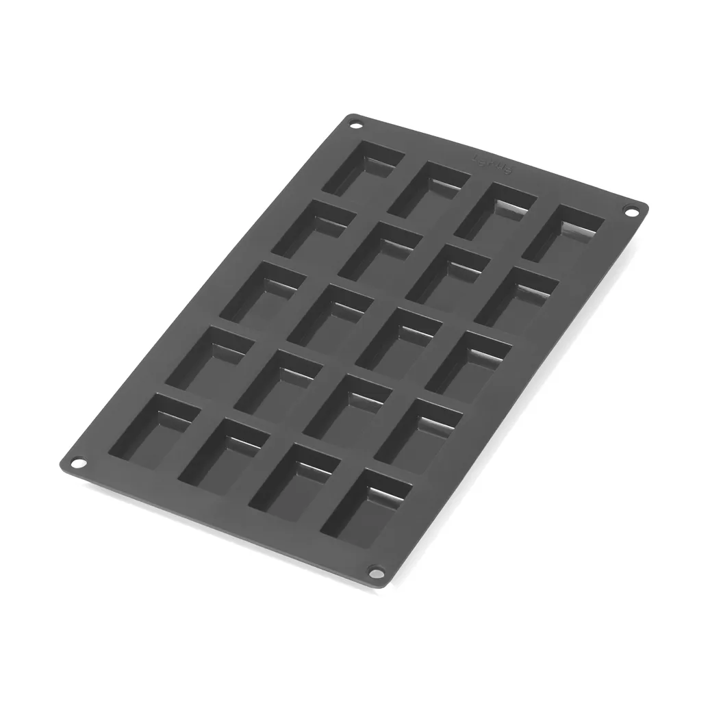 Moule à financiers en silicone Lékué lot de 20, Noir Lékué
