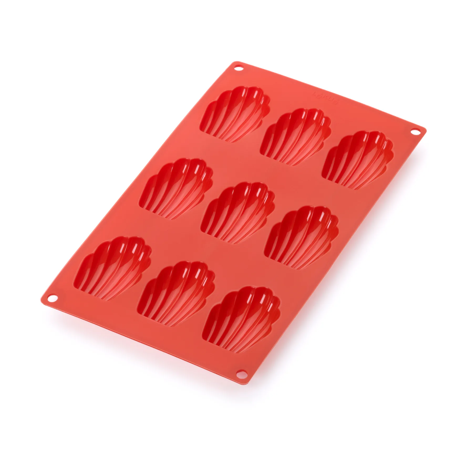 Moule à madeleines en silicone Lékué lot de 9, Rouge Lékué