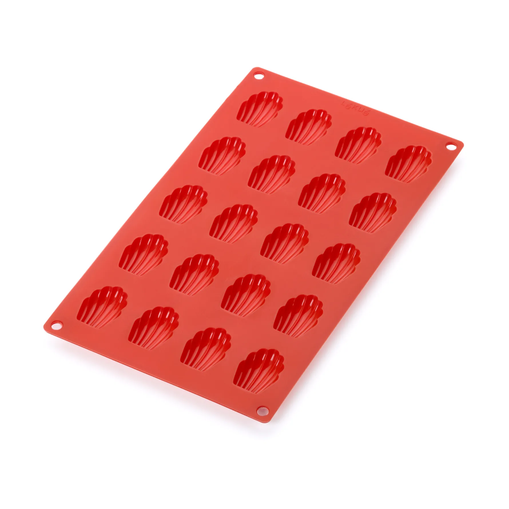 Moule à mini-madeleines en silicone Lékué lot de 20, Rouge Lékué