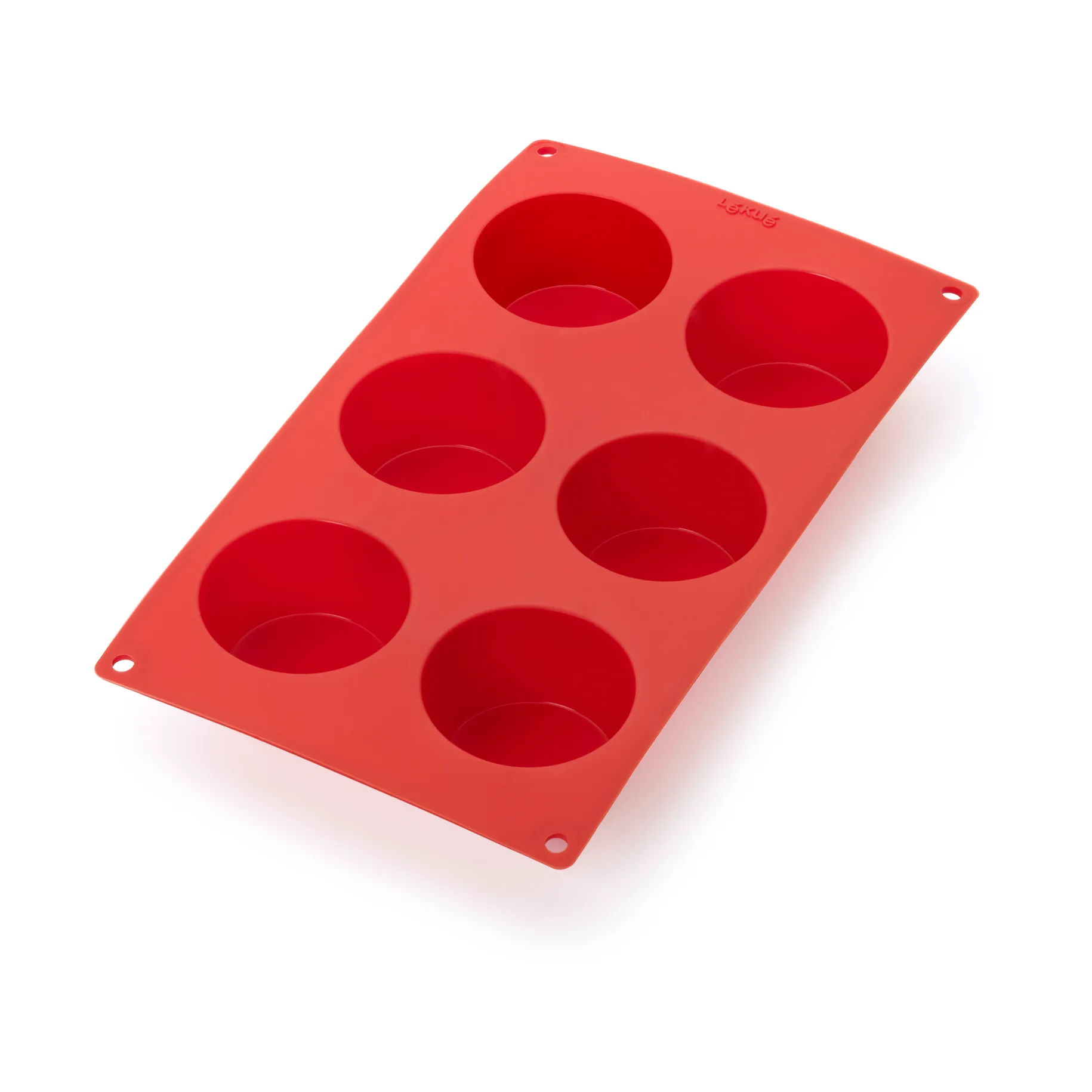 Moule à muffins en silicone Lékué lot de 6, Rouge Lékué