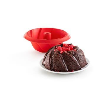 Moule à savarin en spirale en silicone Lékué - Rouge - Lékué