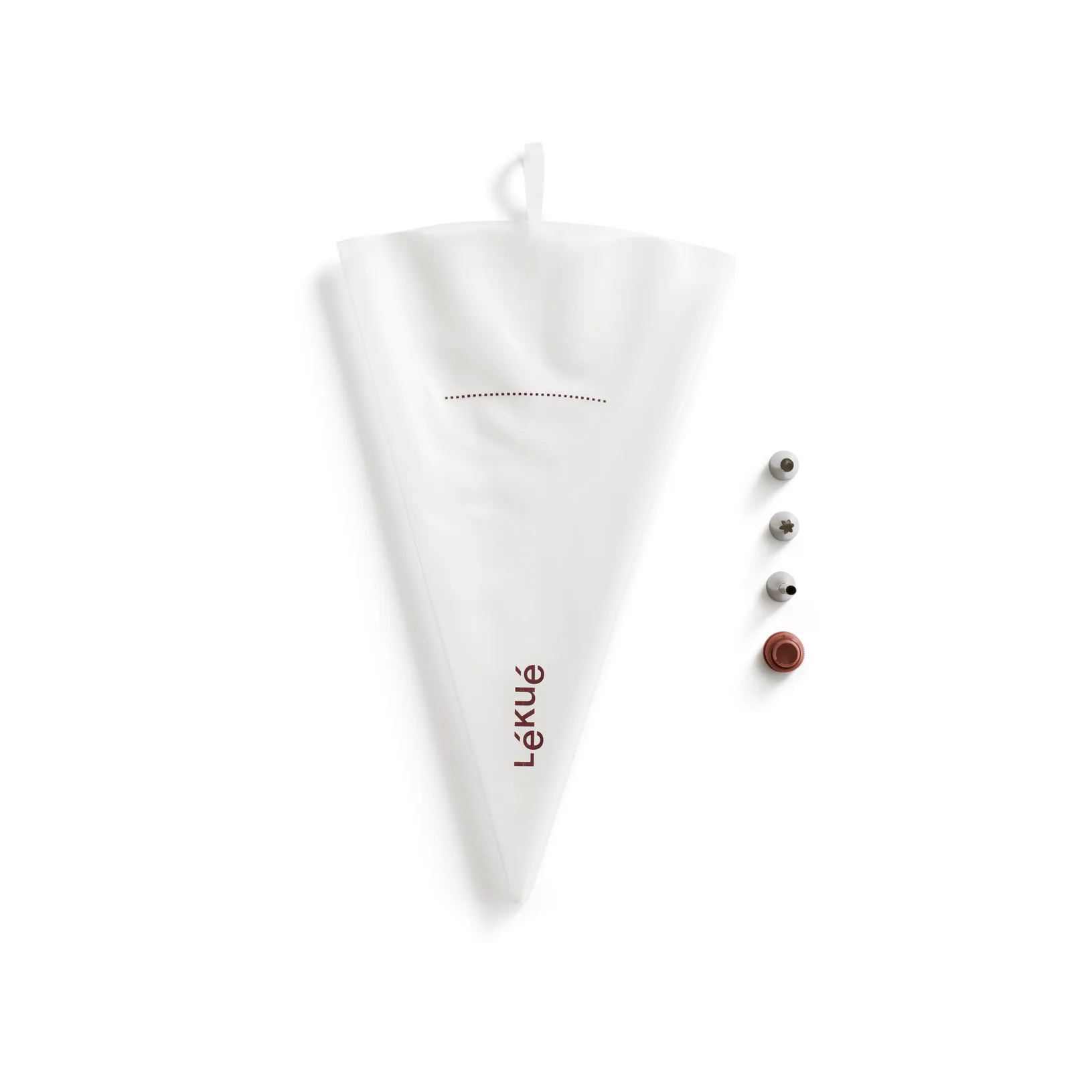 Poche à douille réutilisable avec 3 embouts Lékué, Transparent Lékué