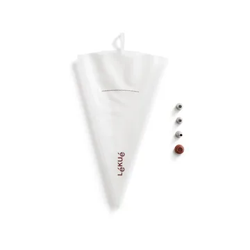 Poche à douille réutilisable avec 3 embouts Lékué - Transparent - Lékué