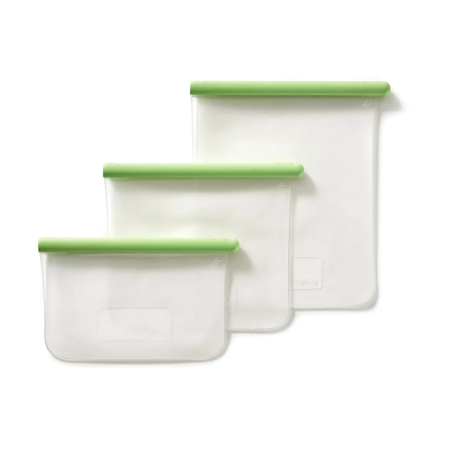 Sac réutilisable plat Lékué 3 pièces, Vert Lékué