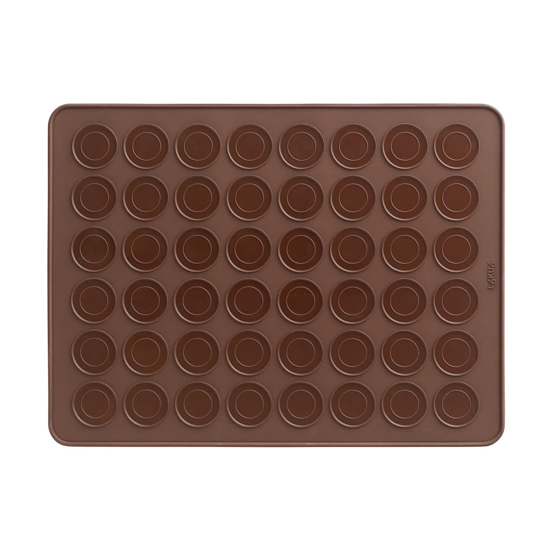 Tapis de cuisson en silicone pour macarons 40 cm Lékué, Marron Lékué