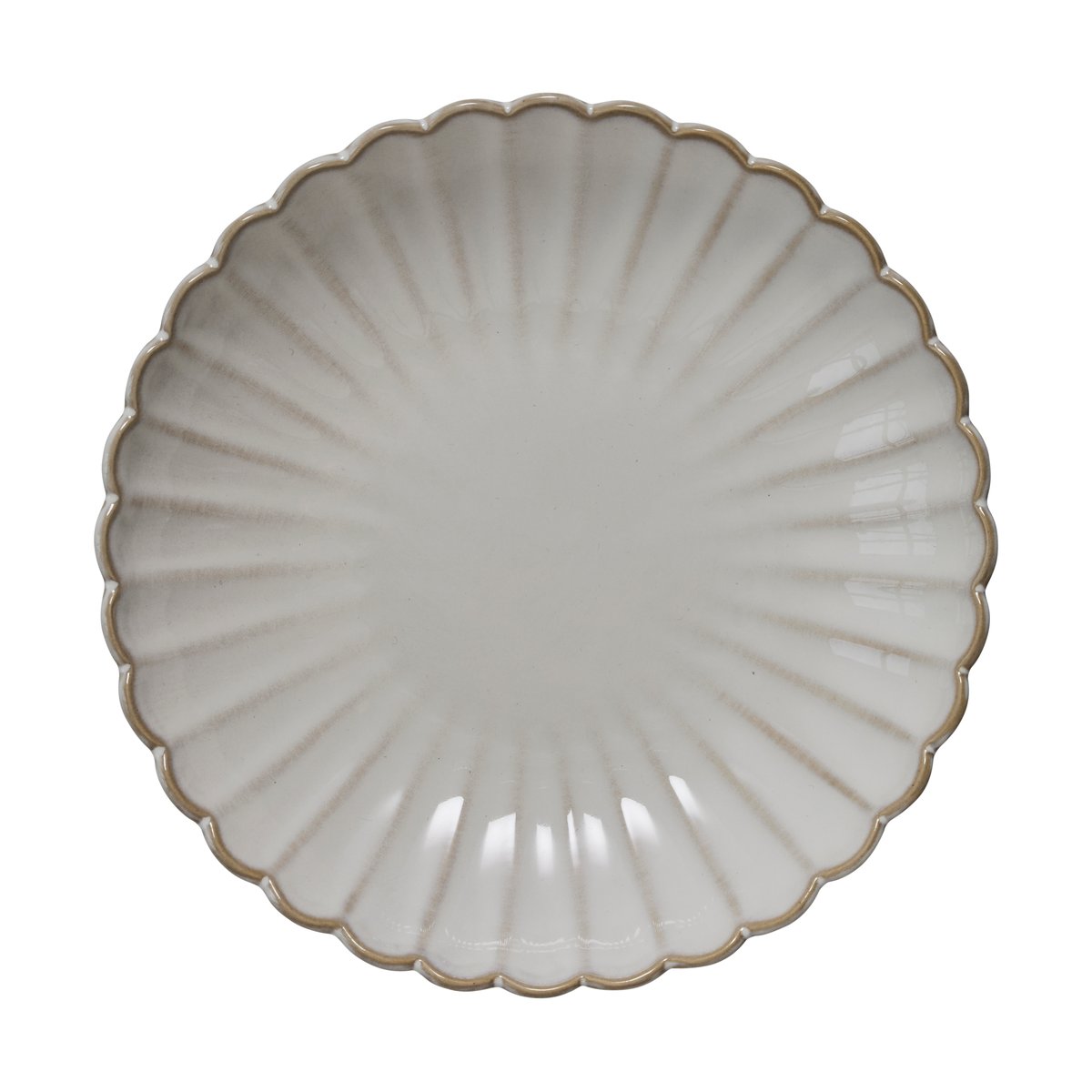Lene Bjerre Assiette Camille o19 cm Off White | Design Scandinave | Assiettes plates | Blanc