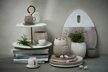 Assiette Clara Ø20 cm - White-light gold - Lene Bjerre