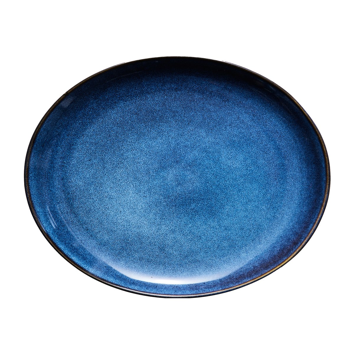 lene bjerre assiette ovale amera 29x22,5 cm bleu