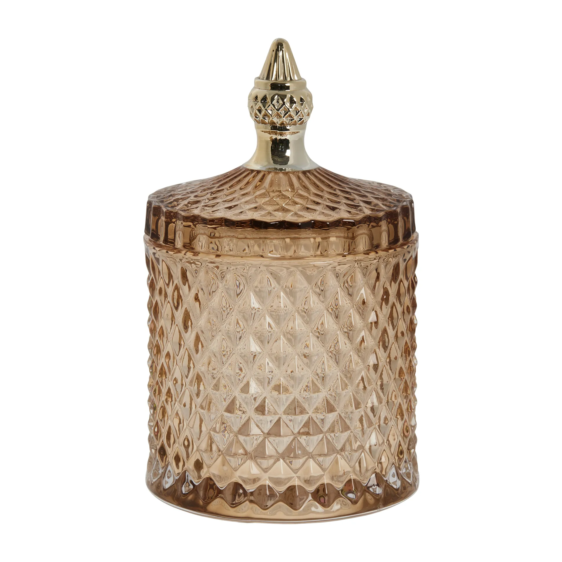 Bocal avec couvercle Miya Ø10,5cm, Golden brown Lene Bjerre