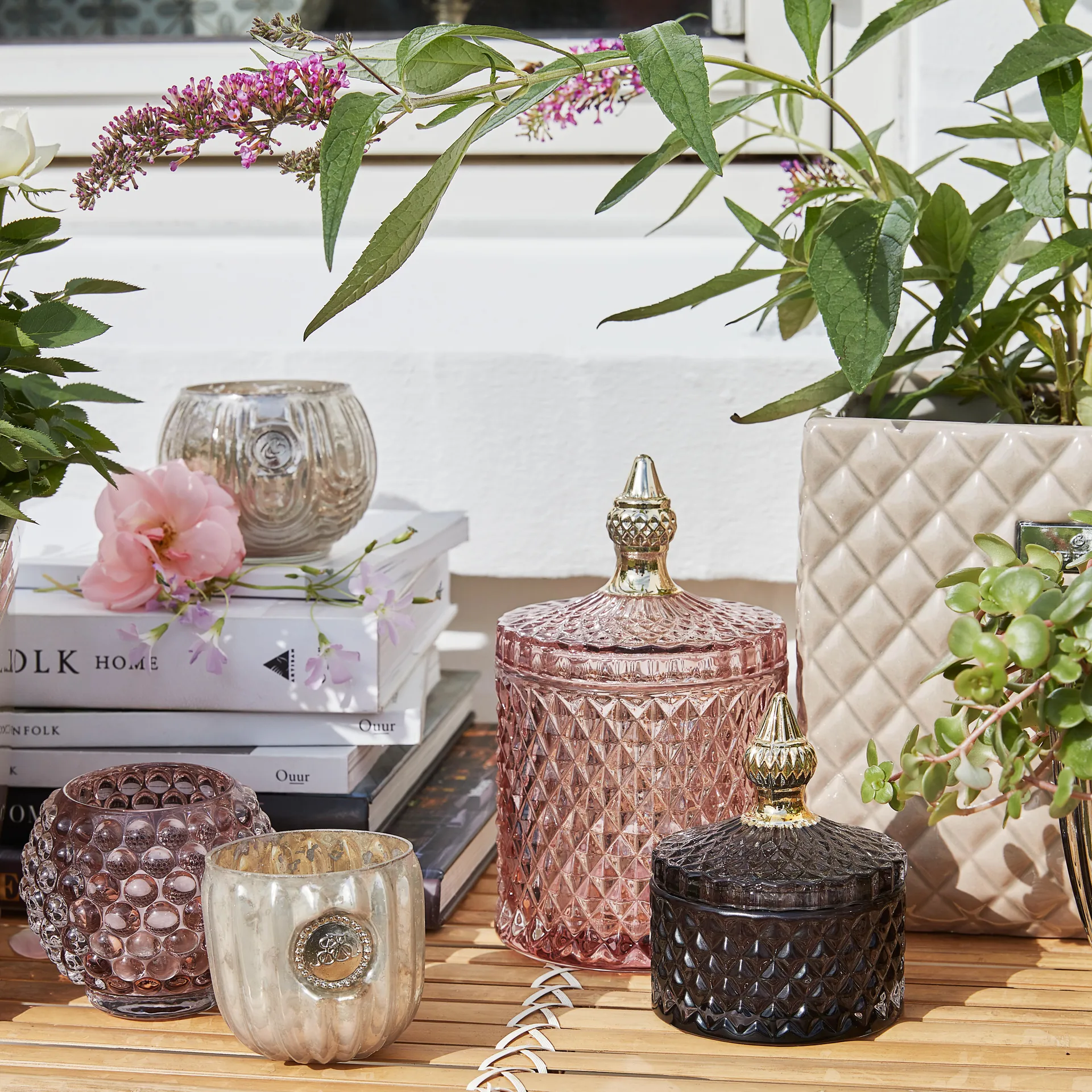 Bocal avec couvercle Miya Ø10,5cm, Misty rose Lene Bjerre