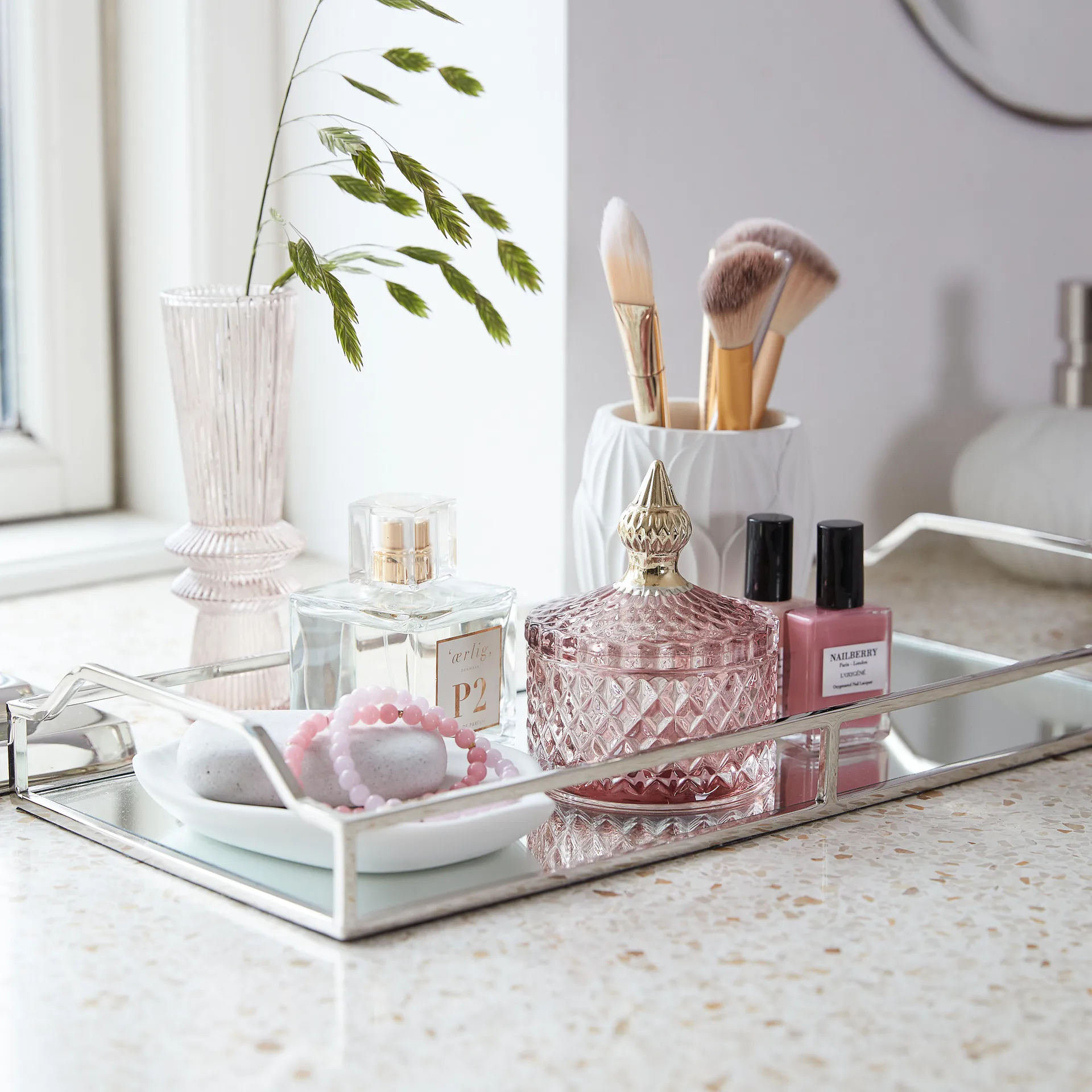 Bocal avec couvercle Miya Ø8,5cm, Misty rose Lene Bjerre